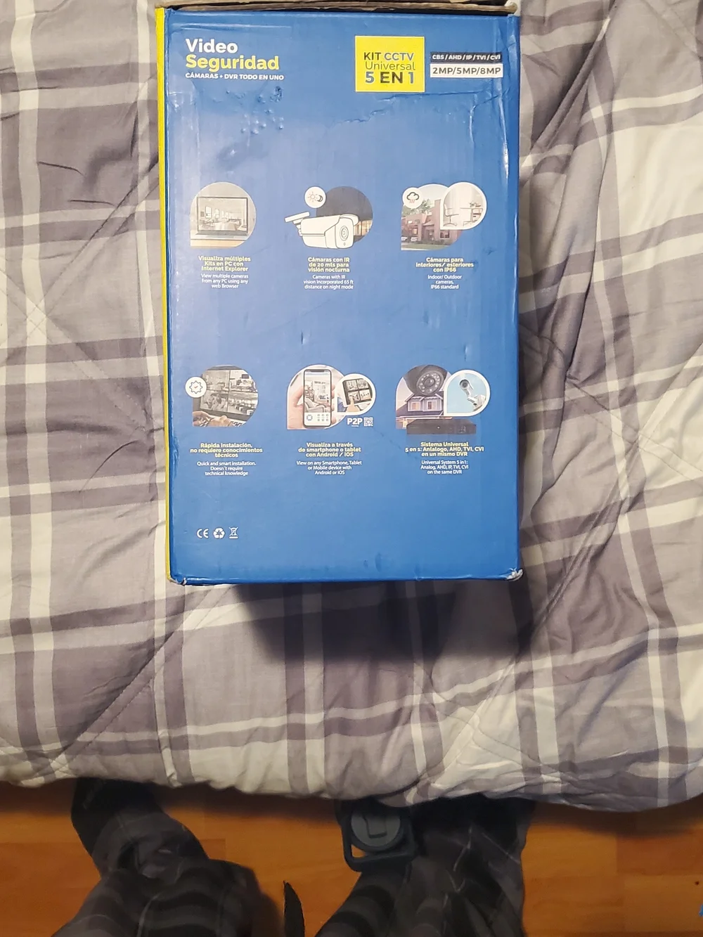 Universal CCTV 5-in-1 Security Camera Kit - Blue/Yellow